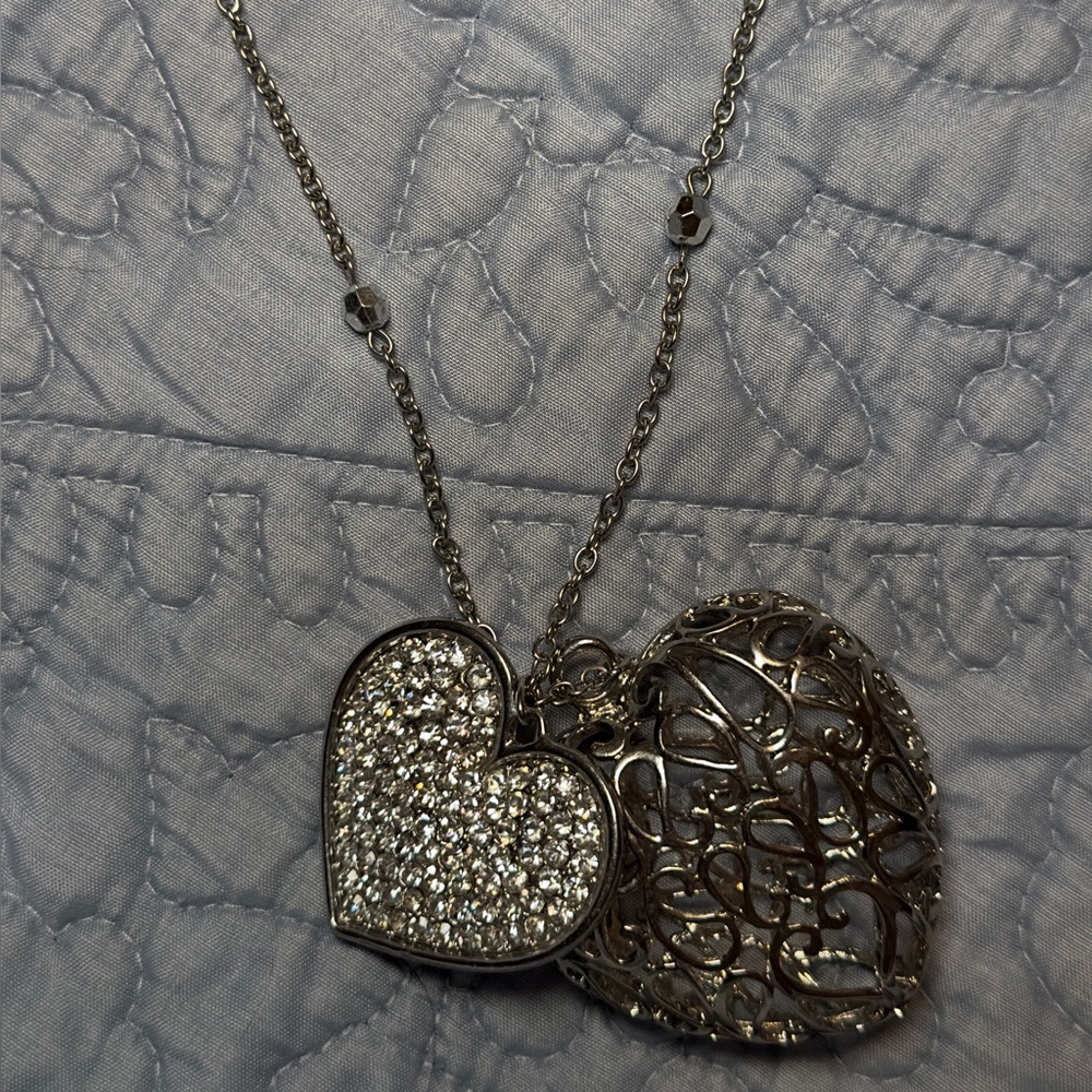 Silver Heart Pendant Necklace